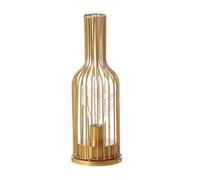 Mikinona Creative Gold Wine Bottle Table Lamp, Iron Art Mini Copper Wire Led Night Light, Decorative Indoor Bedside Light for Bedroom and Living Room