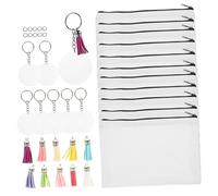 Mikinona Csmetic Bag Set 50pcs DIY Heat Transfer Makeup Pouch Travel Toiletry Bag Organiser Cosmetic Simple
