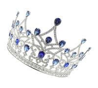 Mikinona Cubic Zirconia Baroque Crown Headband for Weddings Prom and Parties Elegant Hair Accessory for Brides and Bachelorette Celebrations