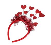 Mikinona Cupid Heart Headband with Sequins Festive Accessory for Valentine's Day Weddings Birthdays Heart Hair Hoop for Flower Party Celebrations