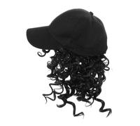 Mikinona Curly Baseball Cap Wig for Black Women with Integrated Hair Extensions Natural Afro Curls Hat for Sun Protection and Year Outdoor Use Stylish Cultural Hairstyling Accessory