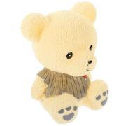 Mikinona Cute Bear Vinyl Piggy Bank Money Box for Crack-resistant Desktop Decor Clean Novelty Coin Saver Teaching Saving Habits Birthday