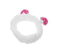 Mikinona Cute Mushroom Facial Headband for Women Elastic Skin Care Headband Stylish Wide Band Design for Spa Makeup Shower and Everyday Use Comfortable and Fun Hair Accessory
