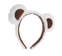 Mikinona Cute Plush Bear Ears Headband Soft Non-slip Animal Hairband for Women Face Washing Makeup Skincare Spa Lightweight Cozy Cartoon Hair Accessory for Cosplay Parties and Festivals