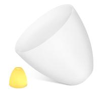 Mikinona Decorative White Glass Lampshade with E27 Interface for Home and Living Room, Easy to Remove Frosted Light Cover Providing Diffuse Lighting and Elegant Wall Lamp Shade