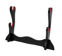 Mikinona Desktop Wooden Flute Display Stand Two-tier Flute Holder Household Wind Instrument Storage Rack Suitable for Home and Music Room