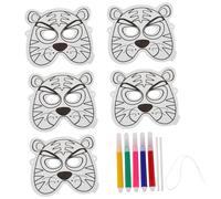 Mikinona DIY Animal Shaped Inflatable Blank Masks Lightweight Craft Blanks for Hand Painted Masquerade Party Halloween Carnival Costume Accessories