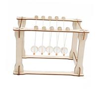 Mikinona DIY Newton's Cradle Balance Balls Physics Experiment Kit Stress Relief Educational for Adults Portable Scientific Gadget for Classroom and Home Use