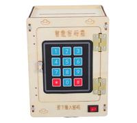 Mikinona DIY Wooden Money Saving Box with Password Lock for Educational Coin Jar for Science Exploration Safe Money Pot Enhancing Manual Dexterity and Financial Learning