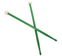 Mikinona Double-end Drumsticks Pair Nylon-tipped Jazz Percussion Drumsticks Dark Green Portable for Beginners and Band Use