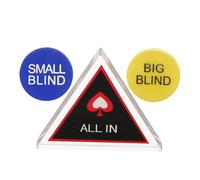 Mikinona Double Layer Poker Chips Set with Dealer Button Big Blind Small Blind Chips and Card Protector Party Supply Game Accessory for Poker Night and Tournament Play