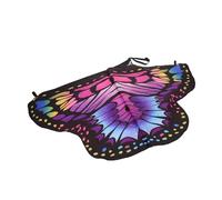 Mikinona Double Sided Butterfly Wings Cape for Dress-up Costume Monarch Reversible Fairy Wings with Vivid Color Print Halloween Party Accessory