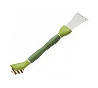 Mikinona Dual Head Kitchen Cleaning Brush with Tool Multi Purpose Scrub Brush for Stove Sink Bathroom and Garage Green Handle for Tough Grease and Rust Removal