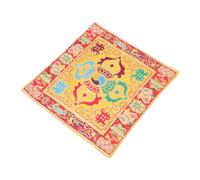Mikinona Dual-layer Ritual Mat for Buddhist Sound Bowl Delicate Cushion Pad Creative Design for Yoga Bowl Practice and Religious Ceremonies