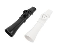 Mikinona Easy to Learn Plastic Kazoos Set 2Pcs with Lanyard - Black and White Lightweight Musical Instruments for Adults and Boys and, Suitable for Concerts and Party Use
