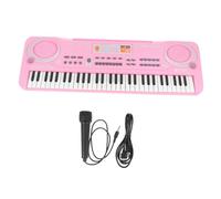 Mikinona Educational Electronic Piano for Microphone Multi-function Music Keyboard Plaything in Pink Enhances Hand-eye Coordination and Creativity for Boys and Early Learning