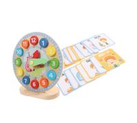 Mikinona Educational Wooden Clock Number Learning Aid for Early Recognition and Hand-eye Coordination Development