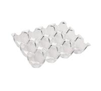 Mikinona Egg Storage Box Egg Holder Container Acrylic 12-grid to Protect and Prevent Crushed Tray Storage Case for Refrigerator and Kitchen Cabinets