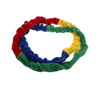 Mikinona Elastic Stretchy Band for Outdoor Exercise and Team Games Plush Fabric and Elastic Rope Loop Portable PE Equipment for School Playground Movement and Cooperative Activities