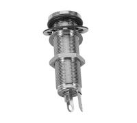 Mikinona Electric Bass Guitar Jack Silver Plated Long Thread Plug Brass Material Replacement Socket for Guitar End Pin for Professional Performance Use