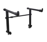Mikinona Electric Organ Stand Detachable Double-Layer Keyboard Rack Height Adjustable Iron Construction Portable for Digital Piano
