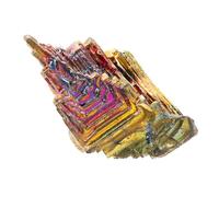Mikinona Electroplated Bismuth Crystal Specimen Ornament Unique Mineral Decoration for Home Office and Bedroom Stylish Table Decor for Spaces