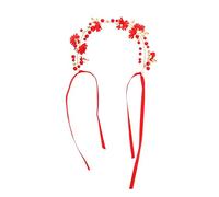 Mikinona Elegant Flower Pearl Alloy Hair Band Headwear for Bridal Wedding Party