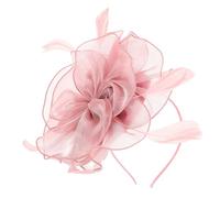 Mikinona Elegant Women Plume Flower Hat Vintage Style Headdress for Tea Parties Horse Racing Events Unique Head Decor Bare
