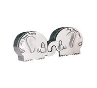 Mikinona Elephant Shape My First Curl Box Tooth Storage Box for Deciduous Teeth and Curl Zinc Alloy Smooth Surface 1 Pair