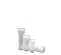 Mikinona Empty Hand Cream Bottles and Refillable Facial Lotion Tubes 4pcs Set 10ml-30ml Frosted Caps Travel Cosmetic Soft Tubes for Toiletries and Makeup Storage