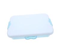 Mikinona Empty Sandbox Storage Box with Handles Small Plastic Organizer for Indoor Sensory Play Convenient and Portable Case for Beach and Playroom Use