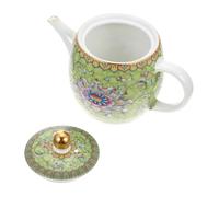 Mikinona Enamel Teapot Small Tea Kettle Heat-Resistant Ceramic Tea Maker Pot for Loose Leaf Home Office Restaurant
