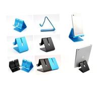 Mikinona Ergonomic Aluminium Tablet Stand Holder for Phone and Tablet with Anti-slip Design Ventilated Metal Construction Stable Desktop Dock in Black