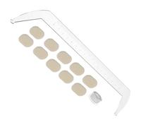 Mikinona Eyebrow Shaping Ruler Transparent Acrylic Brow Measuring Tool with Scales for Symmetric Brow Design Portable Balance Guide Template for Salon and Makeup Artists