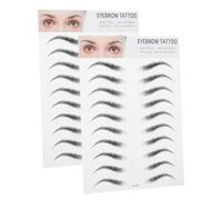 Mikinona Eyebrow Transfers Sticker 2pcs 3d Hair-like Brow Shaper Waterproof Tattoo Sticker for Women and Men Easy Application for Face Shapes