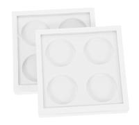 Mikinona Eyeshadow Palette Empty Box Eyeshadow Case 2Pcs 26.5Mm Four-Compartment Magnetic Closure Lightweight Plastic Travel Makeup Storage for DIY Customisation and-The-Go Use