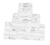 Mikinona Fake Ice Cubes Irregular Shape for Decoration 50pcs Reusable Made of Sturdy Plastic and Resin with Washable Feature and Wear Resistance Realistic Ice Cubes for Tables and Fish