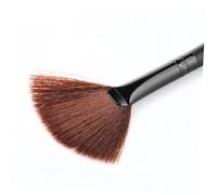 Mikinona Fan Shaped Makeup Brush Black Wooden Handle Face Powder Brush Highlighter and Blush Applicator for Cosmetic Makeup Use Random Color