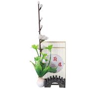 Mikinona Faux Japanese Flower Ornament for Sushi Platter Decor Lifelike Artificial Plants for Dining Table Decoration for Japanese Restaurant Supply and Cultural Atmosphere