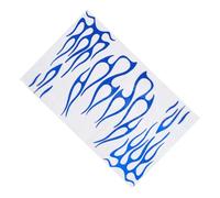 Mikinona Flame Sticker for Motorcycle Fuel Tank Blue Retro Tribal Reflective Decals Easy Self Adhesive Installation Durable Wear Resistant Bike Body Style Enhancer