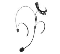 Mikinona Flexible Headset Microphone for Teachers with Speech and Powerful Voice Amplification, Black Abs Wired Ear Microphone Suitable for Live Performances and Stage Use