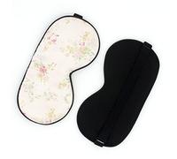 Mikinona Floral Silk Eye Cover Blackout Sleep Mask Comfortable Lightproof Blindfold for Women Premium Soft Material Elegant Design for Restful Sleep