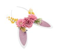 Mikinona Flower Headband Rabbit Ears Adult Carnival Festival Headpiece Cosplay Accessory