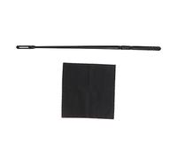 Mikinona Flute Cleaning Kit with Black Plastic Rod and Soft Cloth, Piccolo Cleaning Tool Set that Won't Scratch Your Instrument Interior, Easy to Wash Accessory for Flute and Piccolo