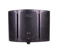 Mikinona Foldable Protective Mic Guard for Microphone with Wind Noise Reduction and Saliva Blocking, Abs Material and Sponge Floor Style Cover for Studio Recording and Desktop Use