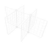 Mikinona Freezer Storage Divider Rack Refrigerator Bin Wire Storage Baskets White Iron 6 Grid Shelf Separator for Kitchen Essentials