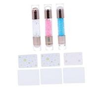 Mikinona French Tip Nail Art Stamper Kit 3-Piece Silicone Nail Stamper Set Crystal Stencils for Manicure Enthusiasts