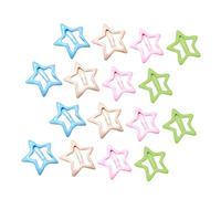 Mikinona Girls Hair Clip Set 30 Pcs Candy Hairpins Star Shape Metal Material Lightweight Fun Little Hairpins for Boys and Girls