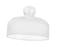 Mikinona Glass Cake Dome Cover 18cm Diameter 14cm Height Food Dome Cover Round Handle for Kitchen and Party Dust Protection