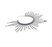 Mikinona Goddess Crown Headband with Silver Stars Plastic Bride Hair Accessory for Weddings Birthday Queen Hair Wrap Elegant Decorative Tiara for Women and Party